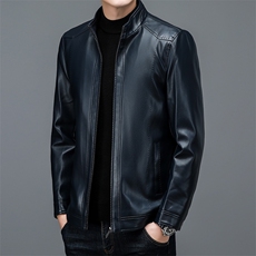 BH1833钱塘2020-2中青年男士时尚休闲秋冬季商务百搭皮衣P122，男装皮衣，钱塘207-2