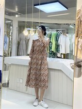 2022新款百搭碎花连衣裙,女装连衣裙,QIANCHEN 谦晨