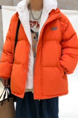 港风ins撞色拼接拼料厚款保暖连帽情侣棉服A071-Y281-P130，男装棉衣，电商A071