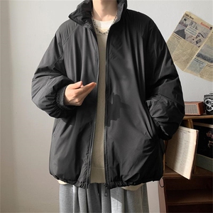 1506/MQ2/P85 立领日系复古潮牌棉衣冬季纯色棉服简约基础款棉袄图片