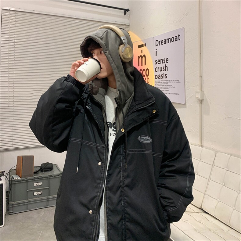 M110-P85港风假两件高品质棉衣,男装棉衣,星座1501-1