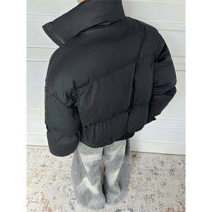 冬季立领pu皮棉服加厚保暖韩版棉袄短款情侣美式外套MF3667-特P85图片