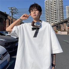 2025夏季新款抖音品质宽松休闲印花短袖dcm316-特批20控38，男装T恤，星座605(原A050)