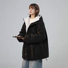 三防多拉链户外冲锋衣内里600克仿兔毛潮牌棉衣XZ301AY02P118，男装棉衣，星座301A