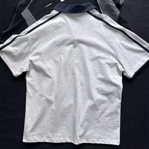 美式运动Polo衫男夏高街印花T恤潮牌宽松机车情侣短袖GA366 P41图片