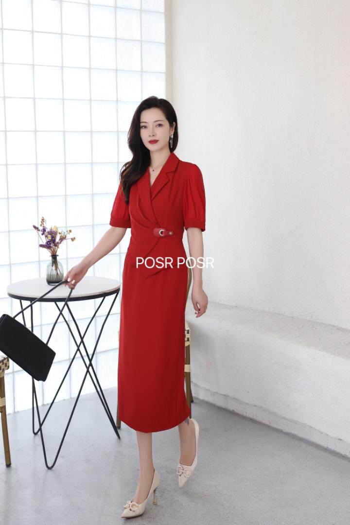 假两件连衣裙，女装连衣裙，珀莎