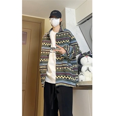 秋装新中式民族风时尚花型翻领男士夹克休闲外套JK652-特P68，男装民族服装，电商A006