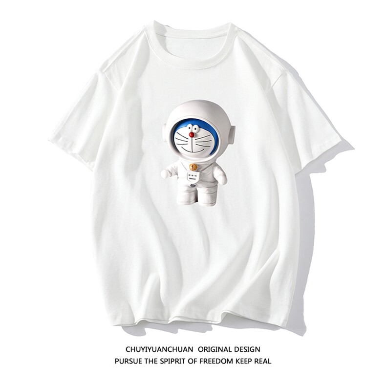 NASA叮当猫纯棉短袖t恤男大码半袖打底衫宽松体恤衫DX17233-P20,男装T恤,电商A040A