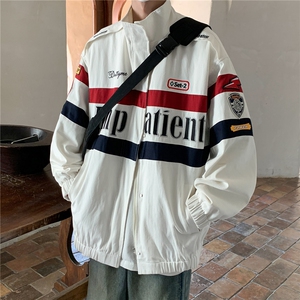 2025秋装 复古机车服ins潮牌情侣夹克外套撞色上衣 H806 P108男图片