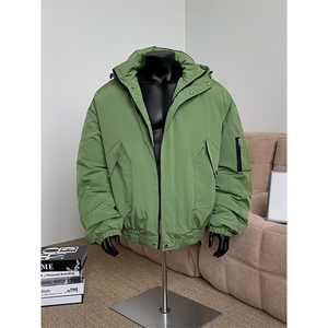 棉服男冬季新款港风宽松连帽棉衣MF9006-P90图片