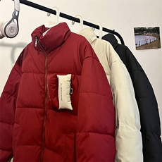 1506/M8603/P85情侣款PU皮贴贴羽绒棉服面包服宽松男女棉衣外套3，男装棉衣，星座1506