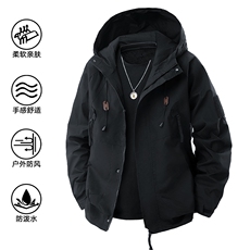 冲锋衣男高品纯色宽松夹克外套DSA157B-J90-P60，男装夹克，电商A157B
