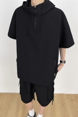 工装套装男生衣服一套搭配帅气薄款短袖防晒服高级感运动休闲夏装，男装牛仔裤，电商A309