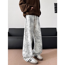 加长版裤子男款秋冬季加绒加厚阔腿裤185cm110直筒休闲裤KZ025P45，男装休闲裤，电商B312