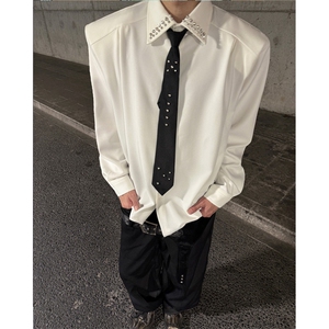 现货 25秋冬男士设计感铆钉垫肩衬衫CS218-P78 配领带图片