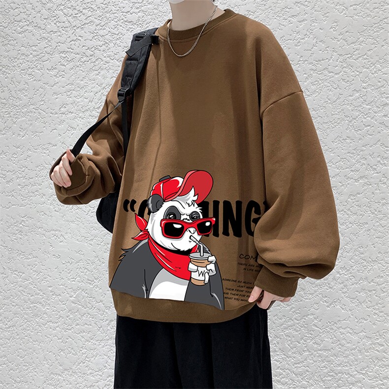 圆领卫衣男大码加厚加绒长袖t恤男S6218-P28加绒款-P33,男装卫衣,电商A040