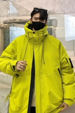 冬季男女登山服白鸭绒连帽纯色工装羽绒服外套A406Y93650P235，男装羽绒服，星座309（原A406）