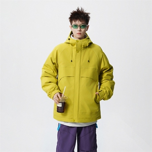现货5W件冬季三防美式boxy解构连帽雪山冲锋衣棉衣男女棉服厚外套图片
