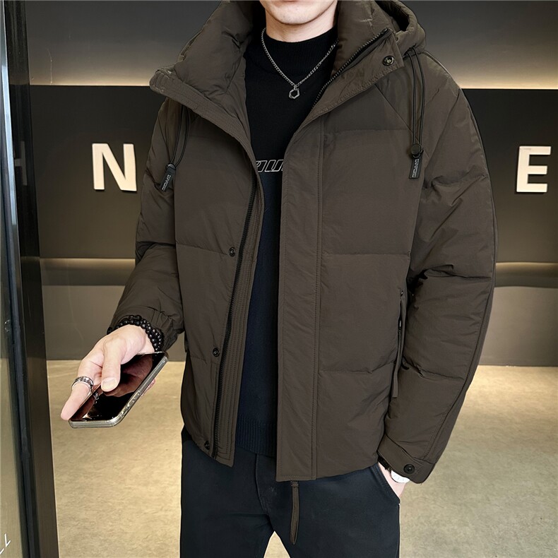 冬季店主风新款连帽标羽绒服男短款保暖羽绒外套Y2597-P235,男装羽绒服,电商A237