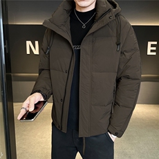 冬季店主风新款连帽标羽绒服男短款保暖羽绒外套Y2597-P235，男装羽绒服，电商A237
