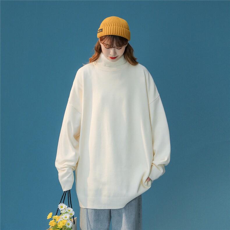 现货6W+中性纯色高领毛衣针织衫216-2-M2000-P39特控58白色，男装针织衫/毛衣，星座716-1