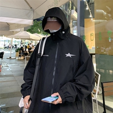 港风23新款秋季时尚百搭宽松字母印花夹克外套F6381P65控88，男装夹克，电商A268A