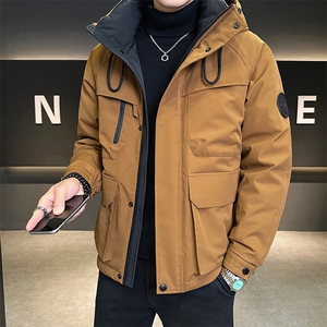新标90白鸭绒 2025年连帽时尚潮流保暖羽绒服男YR6063-P240图片