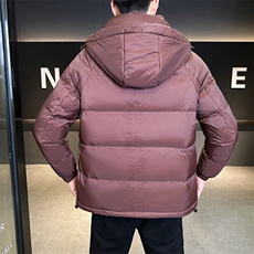 L-4XL冬季新款连帽短款纯色棉衣男Y9922-P175，男装棉衣，电商B321-1