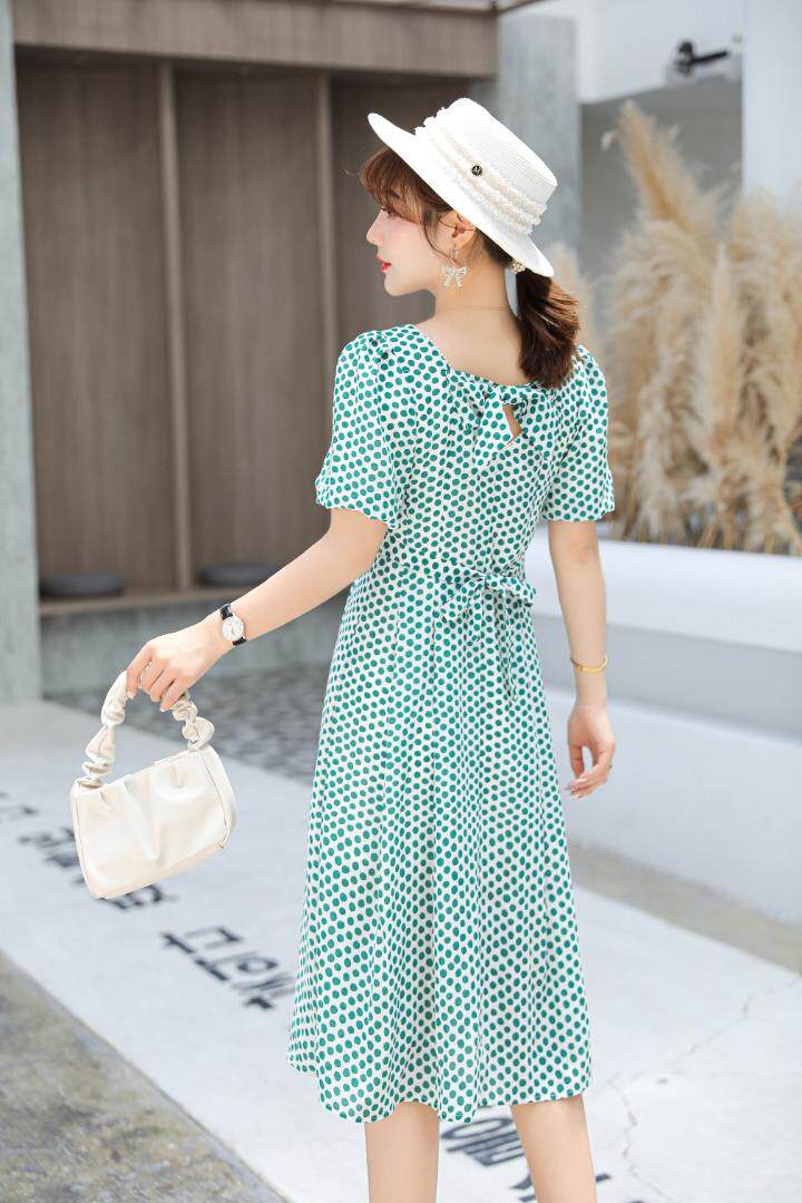 波点连衣裙，女装连衣裙，湘怡服饰