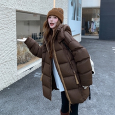 简约风女装女士精品羽绒服2026年冬季有帽不可拆90白，女装羽绒服，2C011