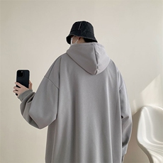 WY6602特批45加绒特批55华棉复合牛奶丝大口袋大码连帽卫衣现货，男装卫衣，电商A059