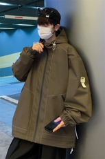JKA701P68可二开港风冲锋衣百搭休闲宽松夹克外套男，男装夹克，星座1204-3