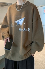 半高领毛衣男士大码针织衫男毛线衣男M18270-P45加绒款-P65，男装针织衫/毛衣，电商A040