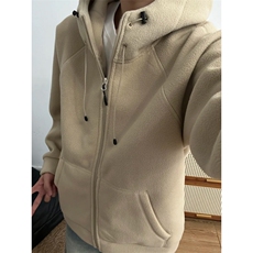 摇粒绒连帽拉链卫衣外套1302-GS02-P55成分100聚酯纤维，女装短外套，星座1302