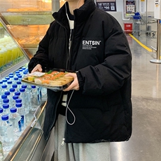港风秋冬新款保暖立领宽松棉服外套男MY62039特批65控99，男装棉衣，电商A268A