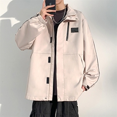 J6616P78光影墙抖音高品质防水牛津布冲锋衣外套反光条拼接，男装夹克，电商A026-1