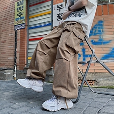 2025春季新款潮流宽松直筒长裤多口袋灯芯绒裤子男现货K7753-P53，男装休闲裤，星座512-3