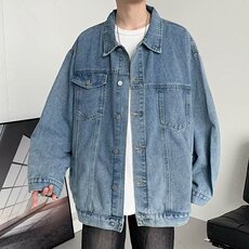 牛仔外套男春秋季潮流宽松帅气上J693P55，男装夹克，星座1116-2