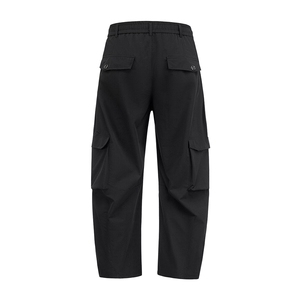 白底宽松阔腿弯刀直筒长裤大码M-5XL潮牌工装裤CK78054P55控89图片