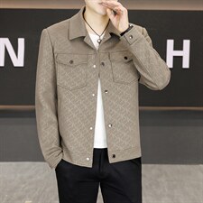 春季夹克男高品质翻领外套型男商务休闲百搭青年外套男S2603-P88，男装夹克，星座310B-3