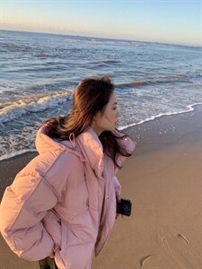 韩版面包羽绒服图片