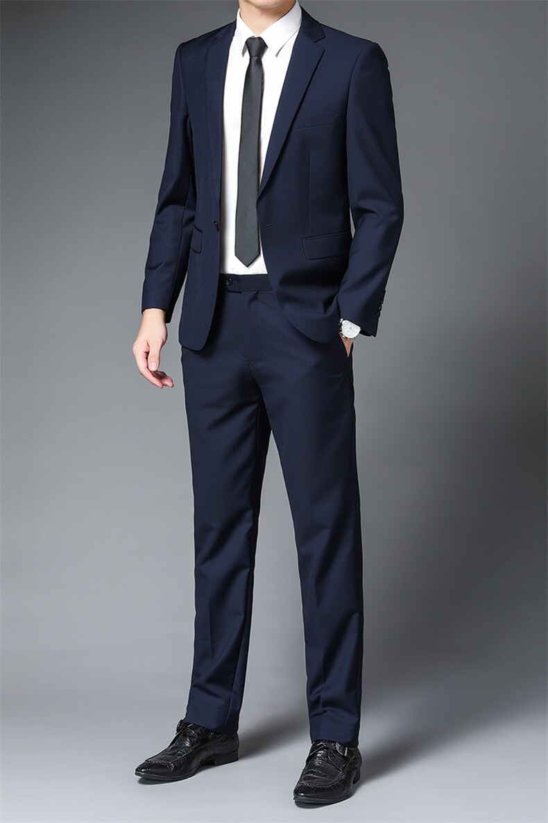 男装中青年纯色上衣潮2024新款春季休闲时尚西服套装男士外套,男装工装外套,电商B212（原钱塘6029）