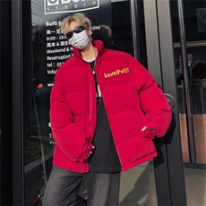 字母印花棉衣男冬季美式宽松加厚羽绒棉服W170-P88，男装棉衣，星座1109-3