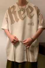 新款短袖男港风暖夏季T恤休闲百搭印花圆领T恤男上衣TC3137-P35，男装T恤，星座717