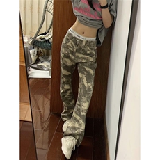 D6045-P50秋季美式复古迷彩男工装裤痞帅宽松秋季长裤-网图现货，男装牛仔裤，星座603-2