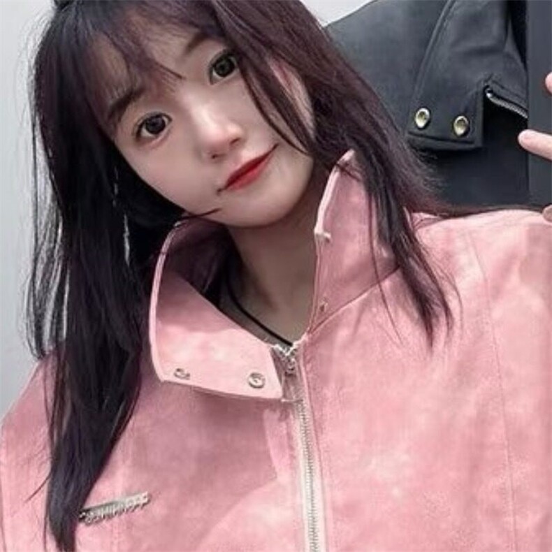 悟空有货美式复古立领机车皮衣外套男潮牌春秋宽松美拉德夹克,男装夹克,星座506A