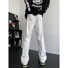 美式高街vibe裤子黑色修身牛仔裤男款设计感N6032P45，男装牛仔裤，星座1116-2