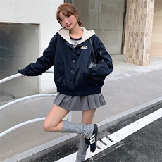 ZB305-9963学院风假两件刺绣小外套-批145控218元，女装短外套，浙宝305