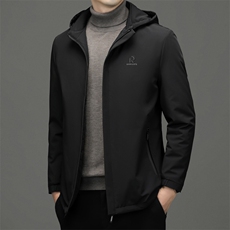 CA101022671钱塘2020-2冬季厚款保暖连帽中年男士羽绒服P210，男装羽绒服，钱塘207-2