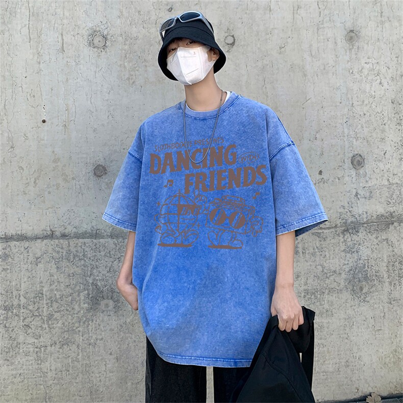 新款印花宽松版型短袖T恤A061-YJ6772-P40-控58,男装T恤,电商A061